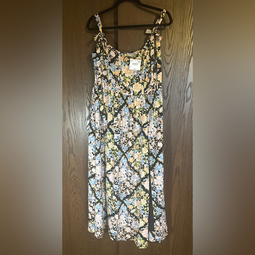 American Eagle Corset tie strap floral mini dress